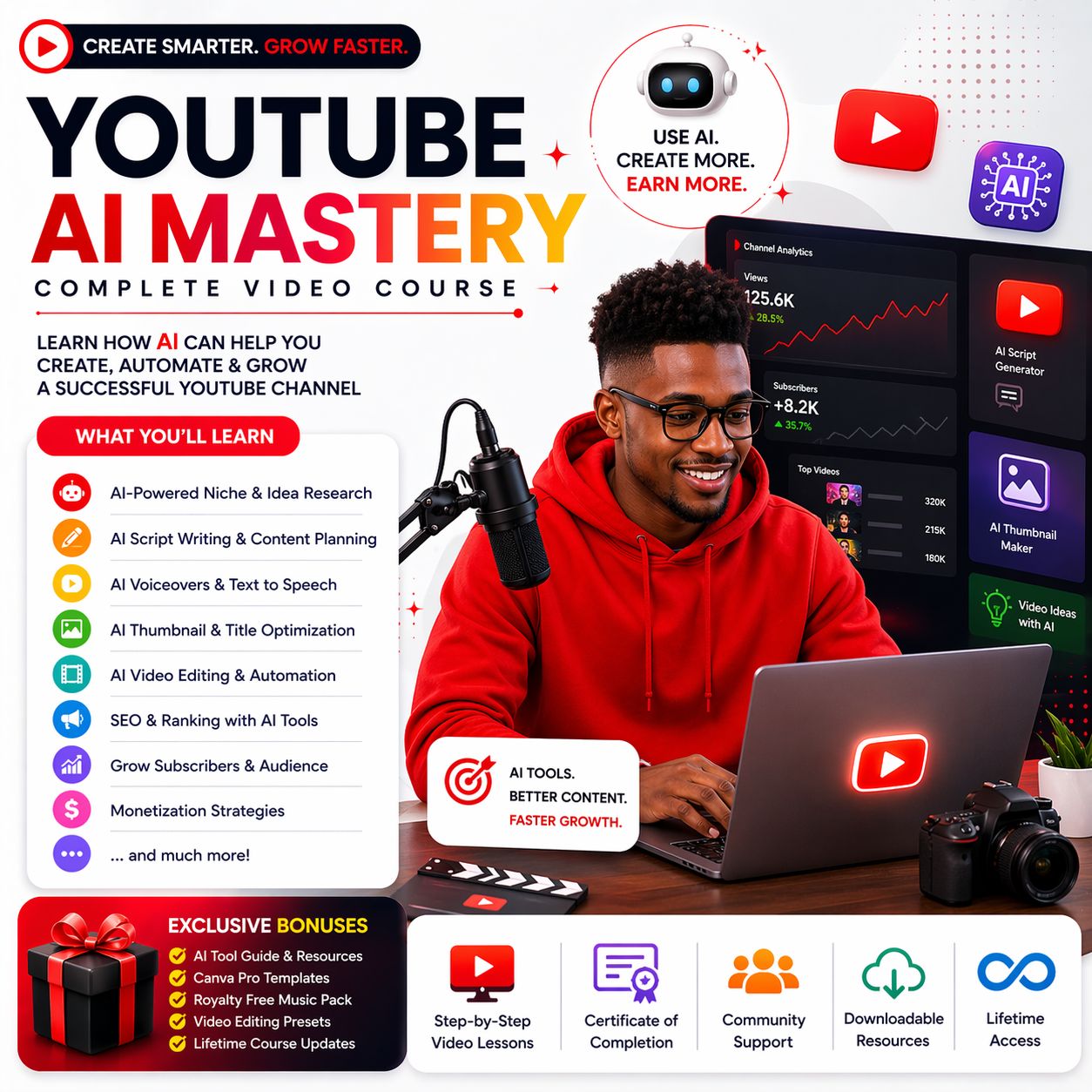 Youtube AI Mastery course image